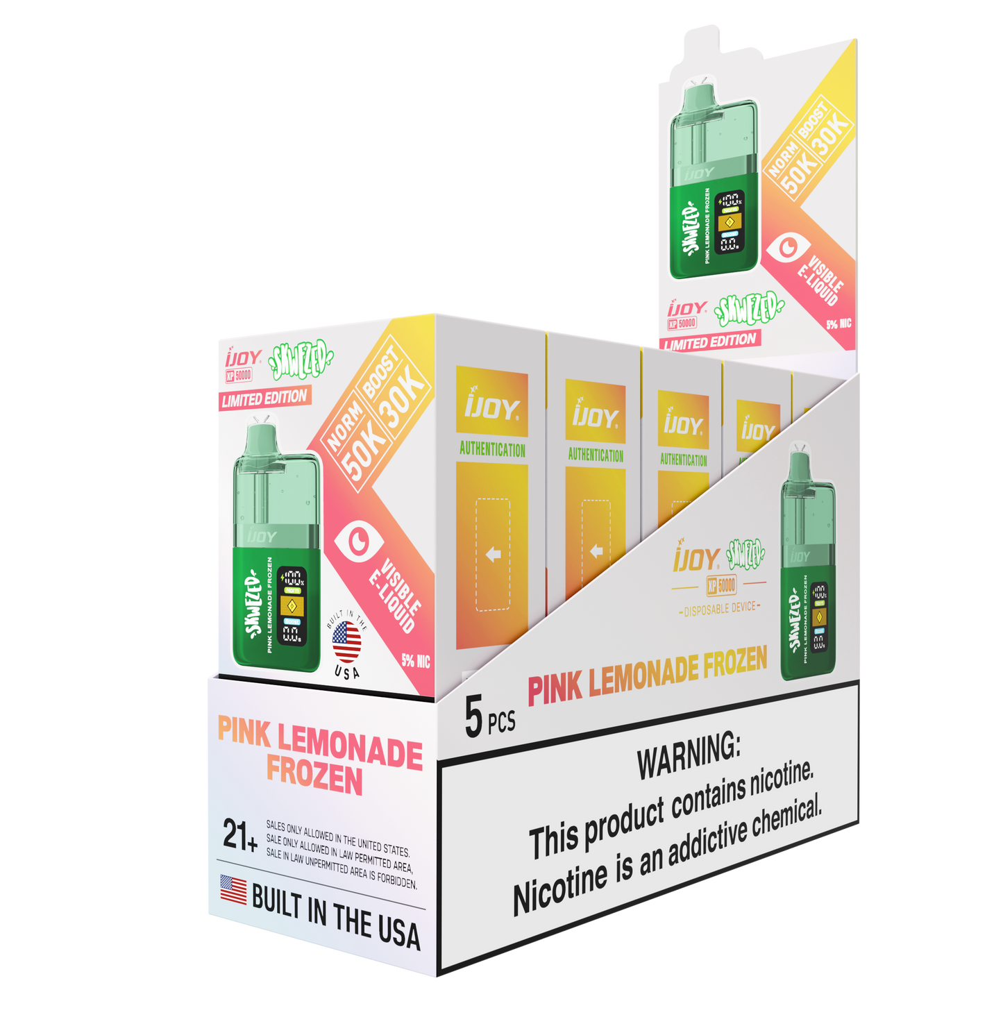 pink lemonade-ijoy-ice-xp50k-5/pack