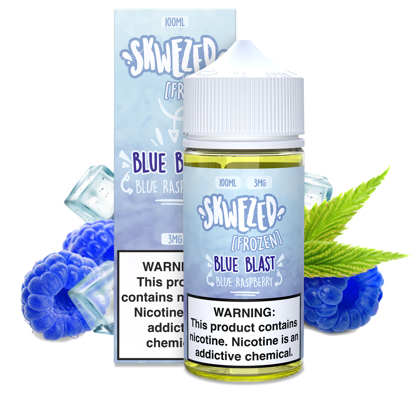 100ml - skwezed frozen - blue raspberry (blue blast)