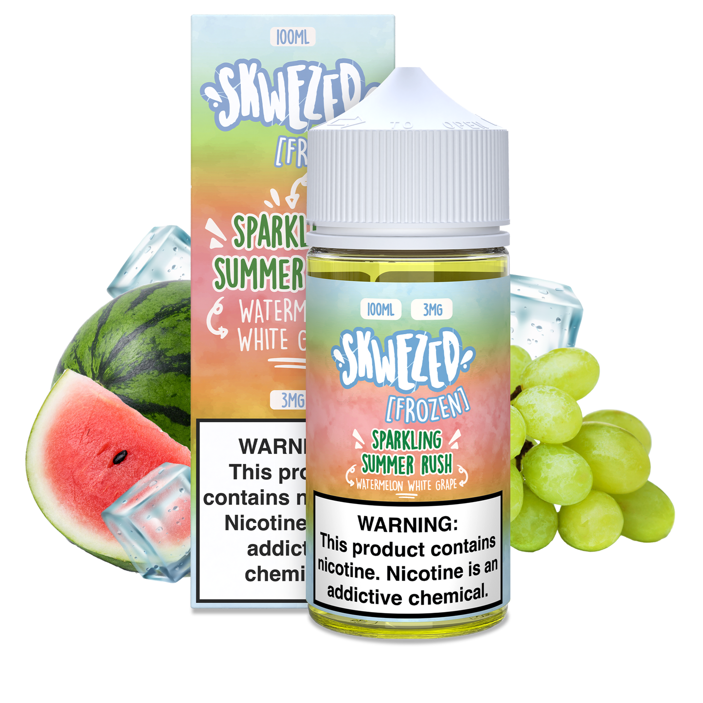 100ml - skwezed frozen - watermelon white grape (sparkling summer rush)