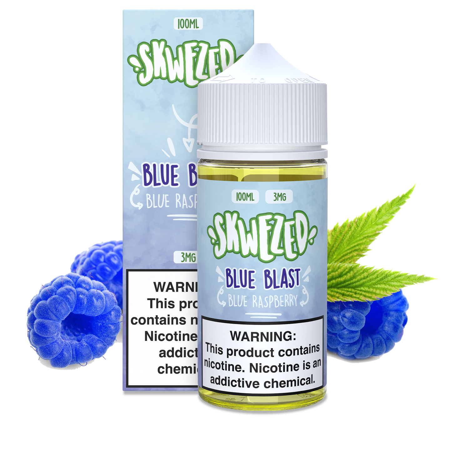 100ml - skwezed - blue raspberry (blue blast)