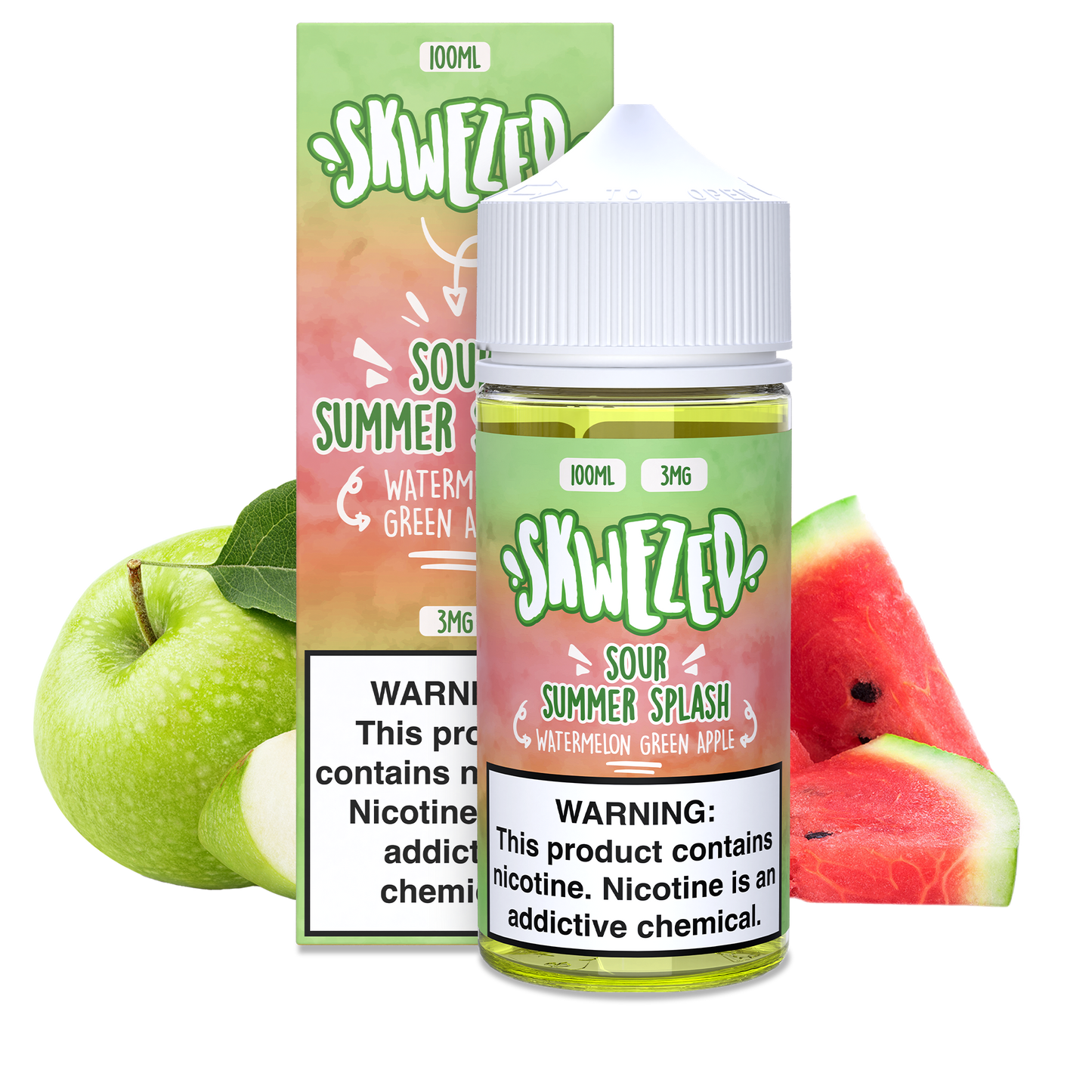 100ml - skwezed - watermelon green apple (sour summer splash)