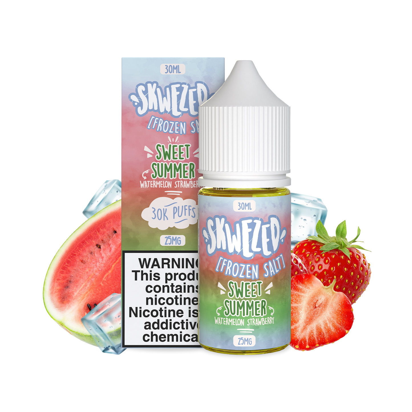 30ml - skwezed salt frozen - watermelon strawberry (sweet summer)