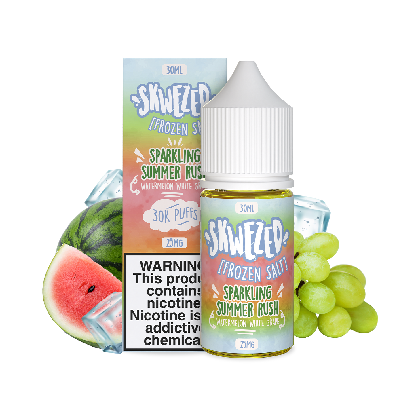 30ml - skwezed salt frozen - watermelon white grape (sparkling summer rush)