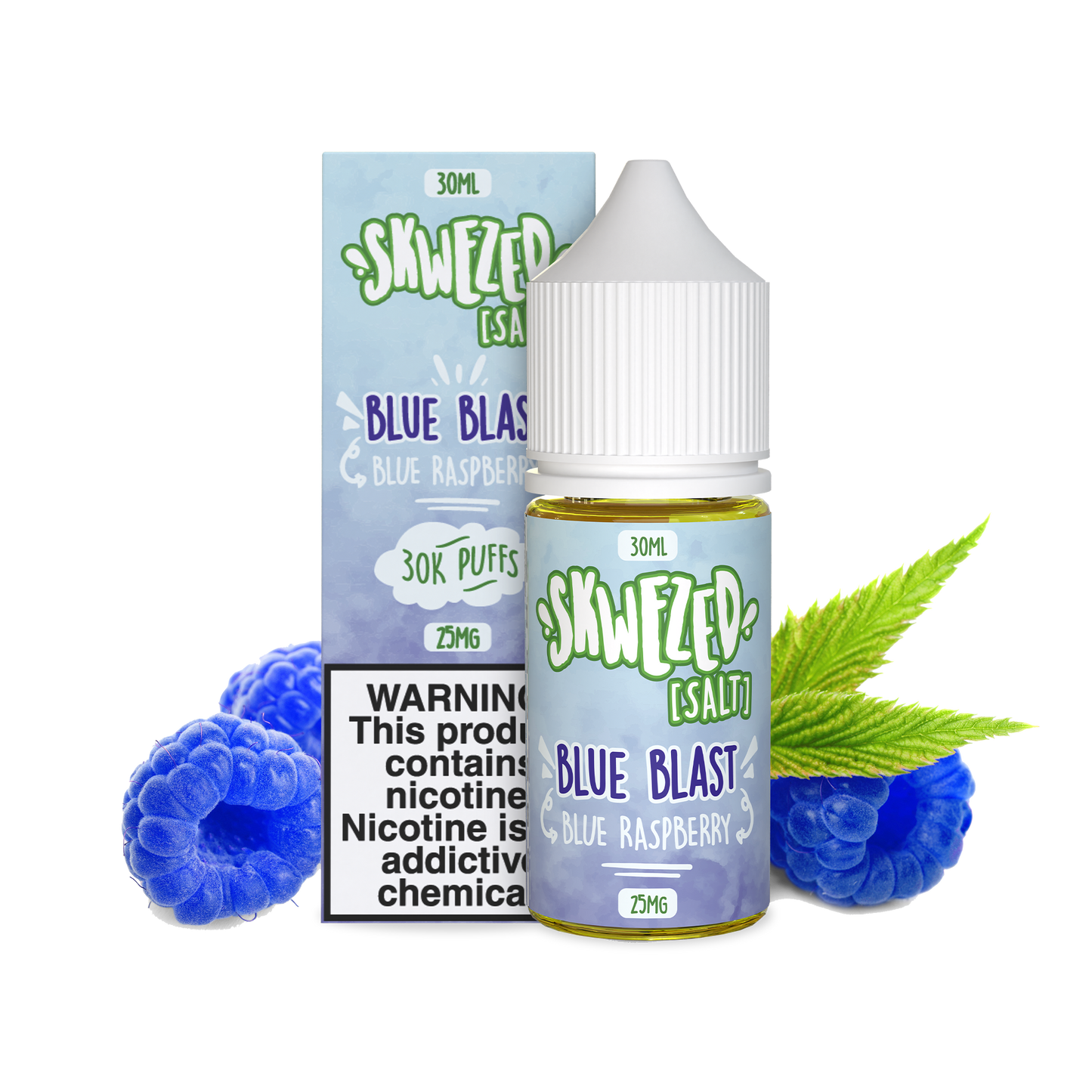 30ml - skwezed salt - blue raspberry (blue blast)