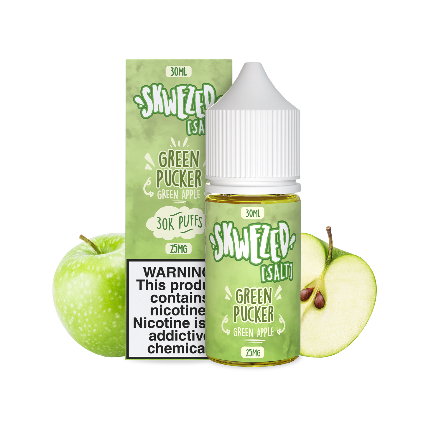 30ml - skwezed salt - green apple (green pucker)