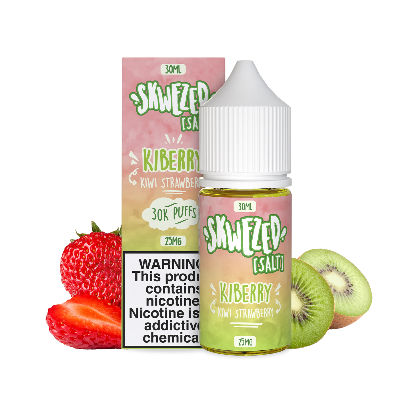 30ml - skwezed salt - kiwi strawberry (kiberry)