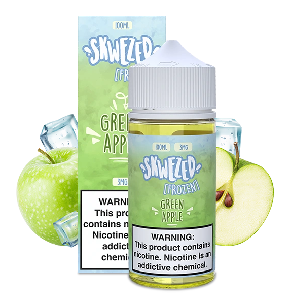 100ml - skwezed frozen - green apple (green pucker)