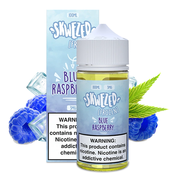 Ice Squeeze Blue Raspberry 100ml - Skwezed FROZEN - Blue Raspberry (Blue Blast) – SKWZD