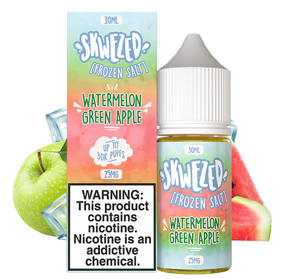 30ml - skwezed salt frozen - watermelon green apple (sour summer splash)
