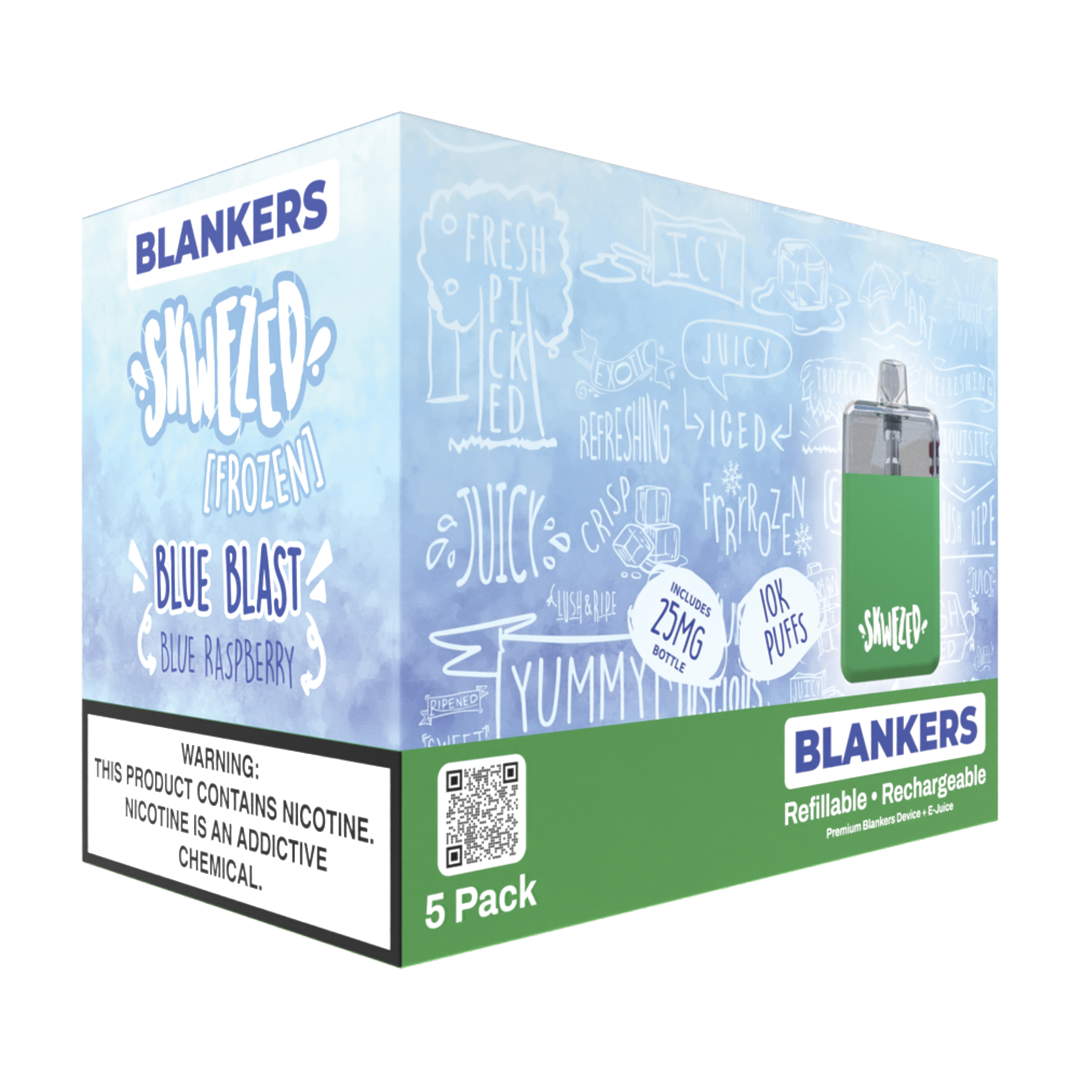 blankers ice (5/pack) w/ free 10ml blue razz