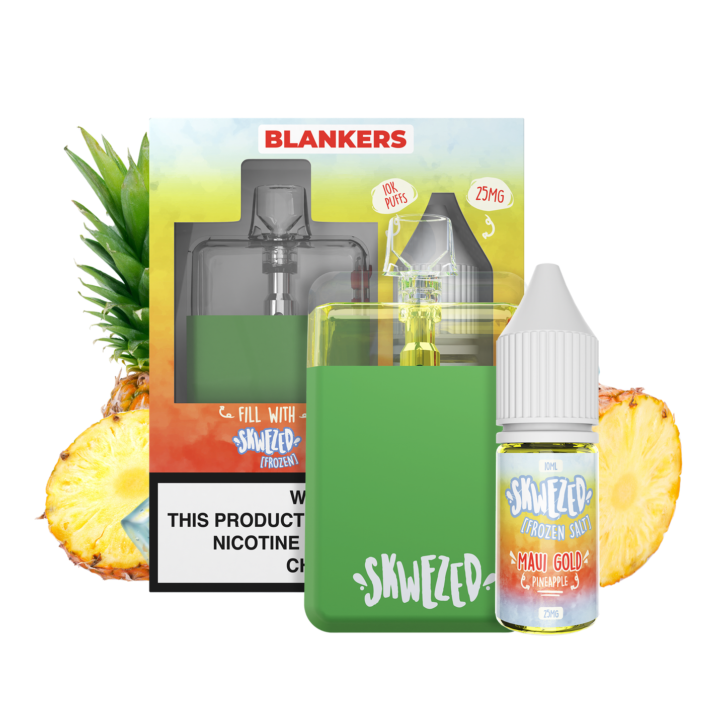 blankers ice (5/pack) w/ free 10ml pineapple