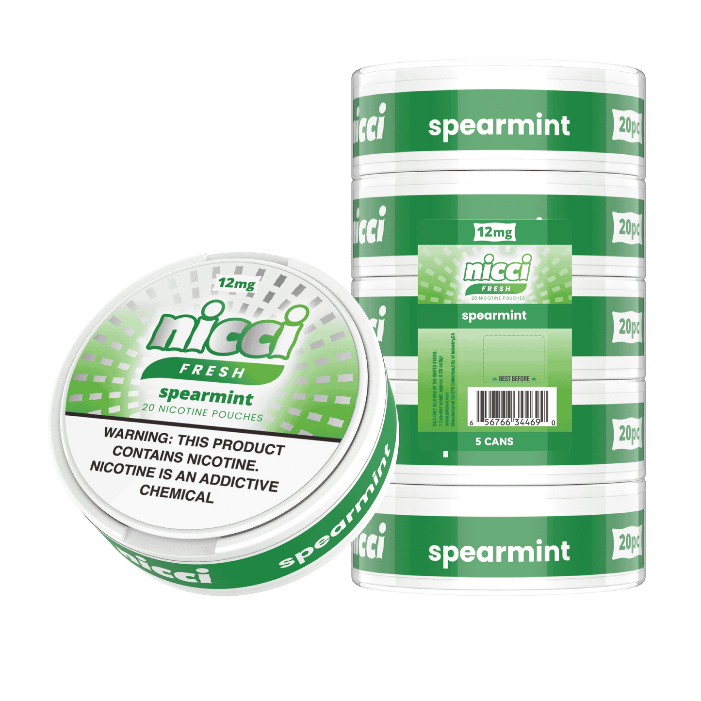 nicci fresh - spearmint (5/pack)