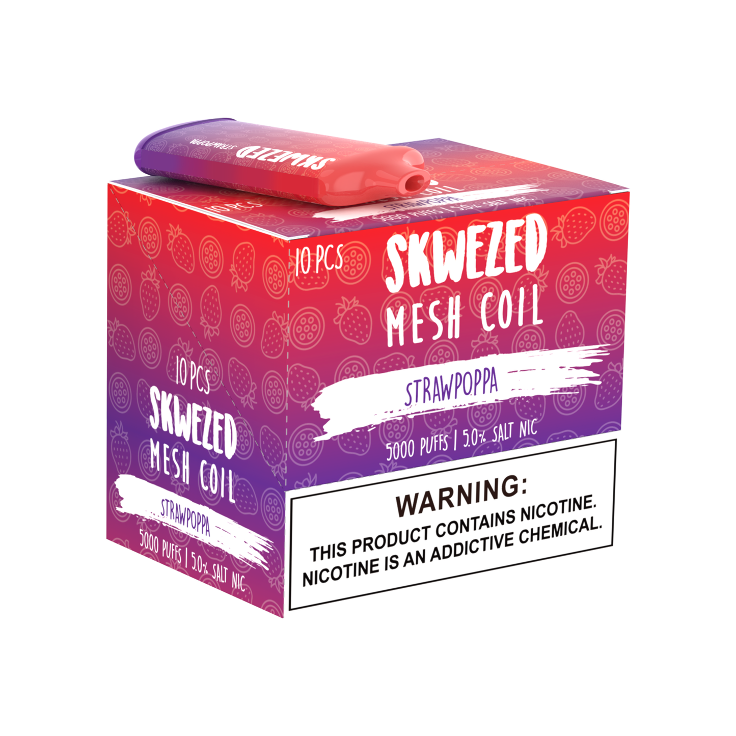 skwezed 5k - strawpoppa (10/pack)