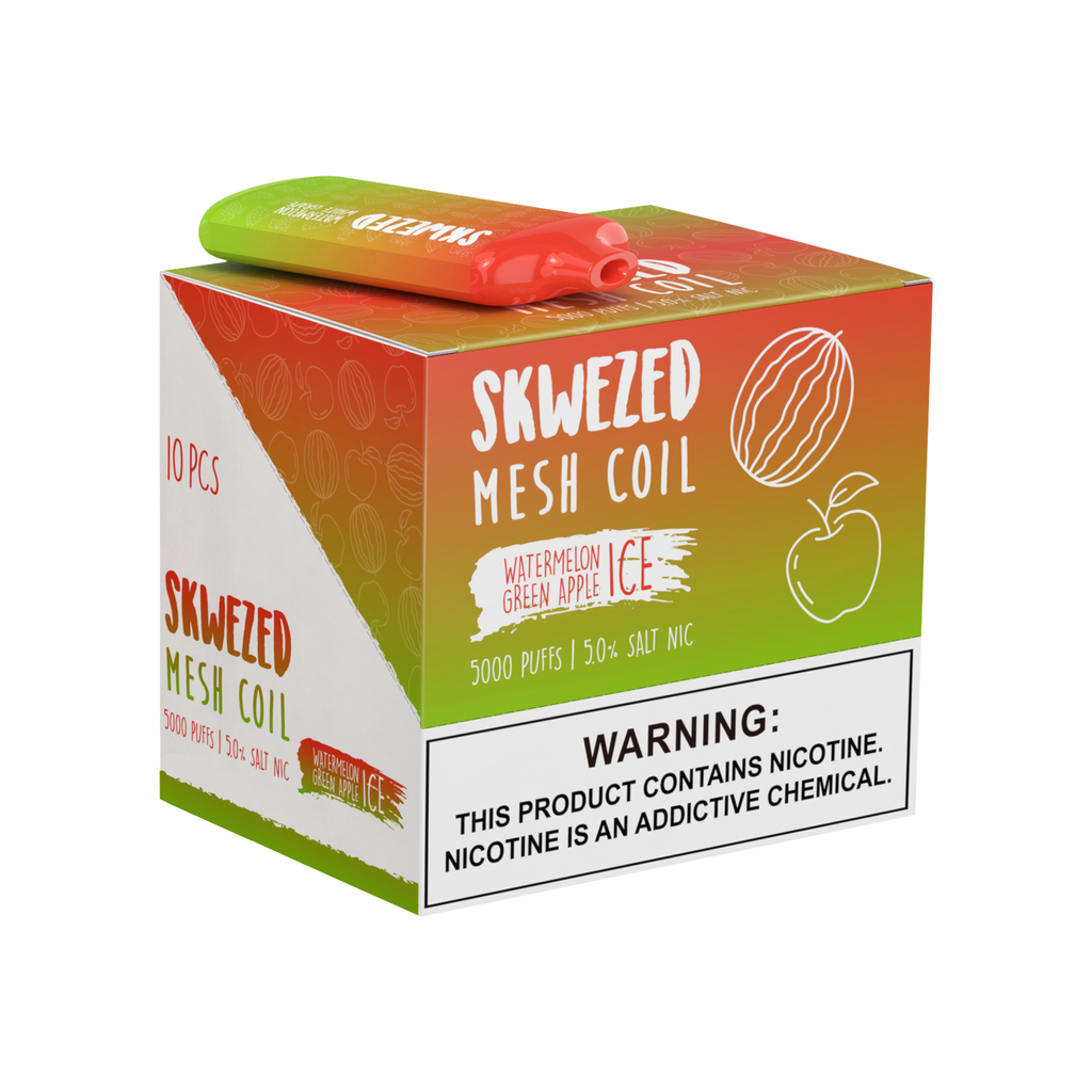 Disposable - Skwezed 5k - Watermelon Green Apple Ice (10/Pack)